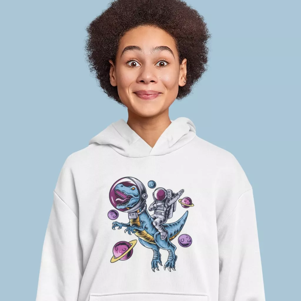 Blue Dinosaur Heavy Blend Hoodie US $42.99